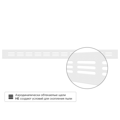 Вентиляционная решетка Благовест белая (500x40 мм)
