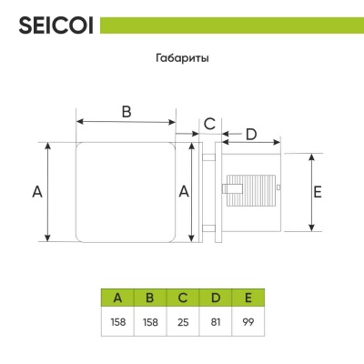 Накладной вентилятор Seicoi 100 Black HXYT04-01