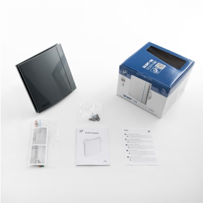 Накладной вентилятор серого цвета Soler Palau SILENT-100 CRZ GREY DESIGN 4C