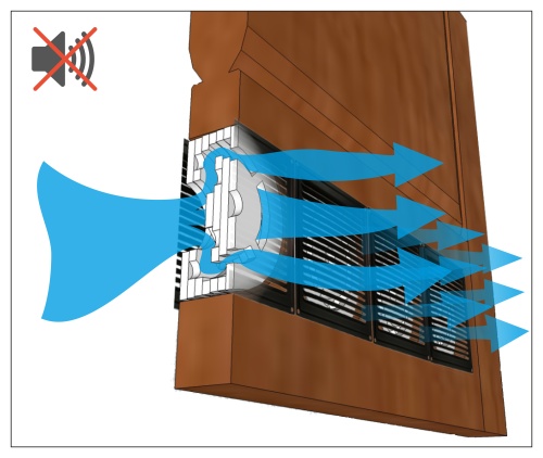 Вентиляционный клапан ДомВент ДверВент белый