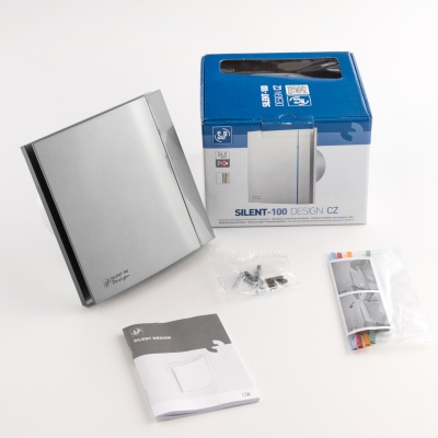 Накладной вентилятор серого цвета Soler Palau SILENT-100 CZ GREY DESIGN 4C