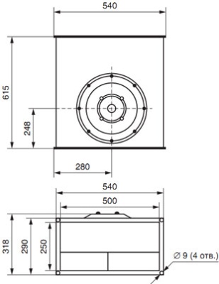 Вентилятор канальный ВКП-50-25-4D