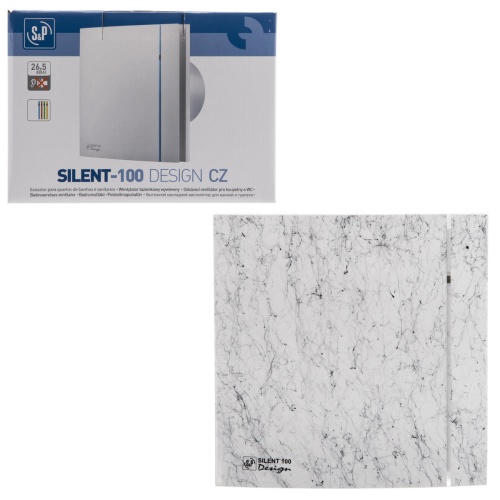Накладной вентилятор Soler Palau SILENT-100 CZ MARBLE WHITE DESIGN 4C