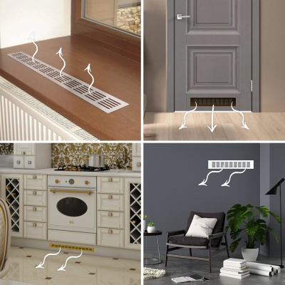 Вентиляционная решетка Благовест бронза (500x100 мм) (2шт.)