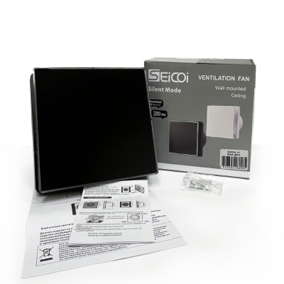 Вытяжной вентилятор Seicoi SNAD04-01 Black glass Вытяжной вентилятор Seicoi SNAD04-01 Black glass