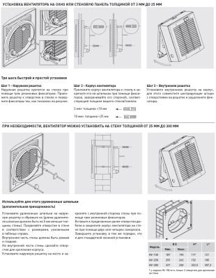 Оконный вентилятор Soler Palau HV-230 AE